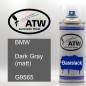 Preview: BMW, Dark Gray (matt), G9565: 400ml Sprühdose, von ATW Autoteile West.